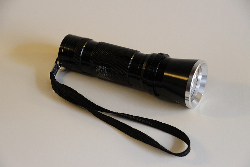 black flashlight